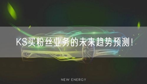 KS买粉丝业务的未来趋势预测！
