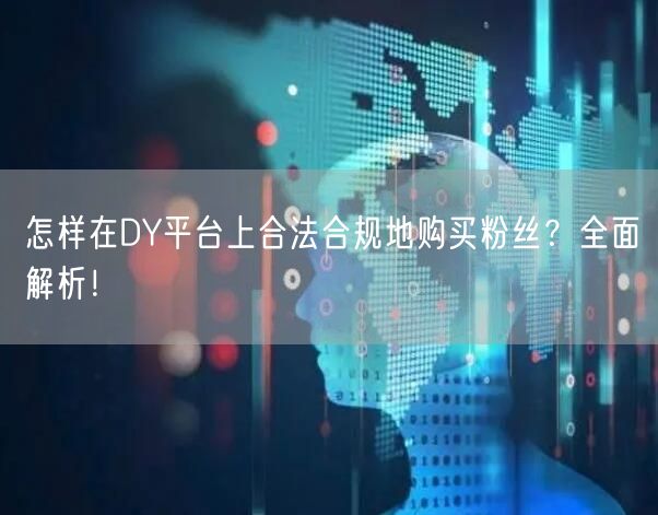 怎样在DY平台上合法合规地购买粉丝？全面解析！