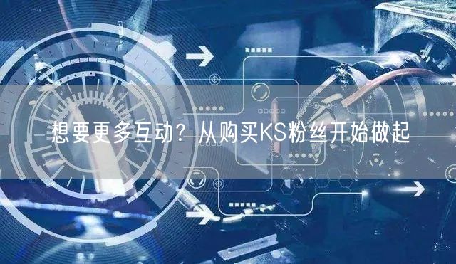 想要更多互动？从购买KS粉丝开始做起