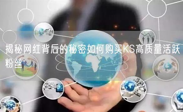 揭秘网红背后的秘密如何购买KS高质量活跃粉丝