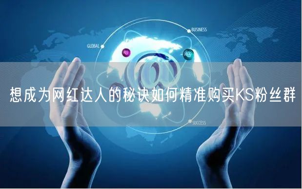 想成为网红达人的秘诀如何精准购买KS粉丝群