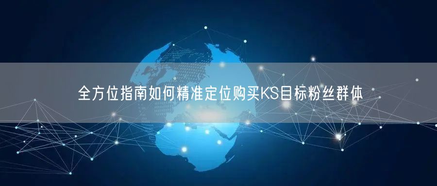 全方位指南如何精准定位购买KS目标粉丝群体
