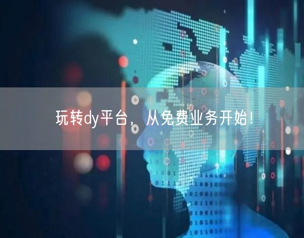 玩转dy平台，从免费业务开始！