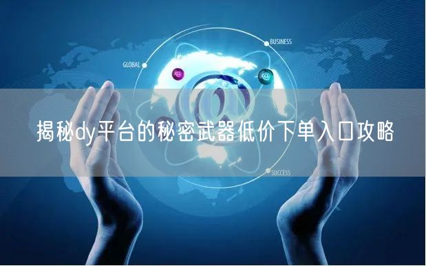 揭秘dy平台的秘密武器低价下单入口攻略